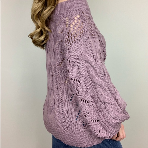 Cuddle Season Off The Shoulder Cable Knit Sweater - Picture 2 of 8